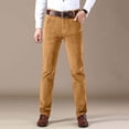 thumbnail image 2 of WEAIXIMIUNG Pantalon Habillé pour Homme Coupe Ajustée Brun Pantalon Extensible en Velours Côtelé pour Homme Velours Côtelé pour Homme Pantalon Décontracté Régulier pour Homme Pantalon à Jambe Droite Pantalon, 2 of 4