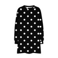 thumbnail image 4 of Jienlioq Hauts pour Femmes Tendance Chandail à Col Rond Surdimensionné pour Femmes Imprimé Tunique à Manches Longues Aubaines Cyberlundi, 4 of 5