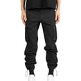 thumbnail image 1 of Birdeem Mens Pants Mens Woven Fabric with Multiple Pockets Solid Color Casual Pants Work Pants, 1 of 1