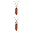 thumbnail image 2 of QualitChoice Hexagon Column Charm Exquisite Women Men Making Findings Handmade Anniversary Hanging Pendants Colorful Crystal Red Sand Color 2Set, 2 of 6
