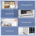 thumbnail image 4 of HOMCOM Mini-Frigo de 4,5 Pi3 avec Congélateur, Roues, Réfrigérateur, Blanc, 4 of 10