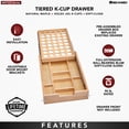 thumbnail image 3 of Rev-A-Shelf 4WTCD 15 In Tiered KCUP Drawer Organizer with Soft-Close Slides, 3 of 12