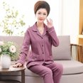 thumbnail image 1 of REDHOTYPE Pyjama Simple Mode Femme Manches Longues Pantalon Coton Grande Taille Col Rond Vêtements de Maison Deux Pièces, 1 of 2