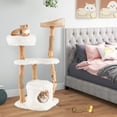 thumbnail image 4 of Gymax 49'' Tall Wooden Cat Tree Solid Wood Cat Tower with Jute Scratching Posts, 4 of 10