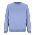 thumbnail image 3 of cfhntfmh Chandails Molletonnés pour Hommes Grande Taille Décontractés à Col Rond à Manches Longues Hauts Basiques Molleton Doux Chandails Molletonnés Unis, 3 of 6
