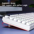 thumbnail image 4 of Clavier USB Filaire, Clavier de Jeu Rétroéclairé Coloré Rond à 87 Touches, Clavier d'Ordinateur Ergonomique Mécanique Tactile Prêt à l'Emploi pour Ordinateur de Bureau, Portable, PC, 4 of 8