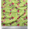 thumbnail image 1 of Soimoi Rayon Fabric Leaves, & Rose Floral Print Fabric by Yard 56 Inch Wide, 1 of 3
