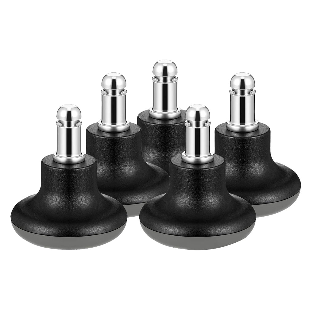 5 Pack Office Chair Wheels PU Practical Design Firm Bear More Weight Non-slip Protect Floor Fixed Wheel Replace Parts for Chairs