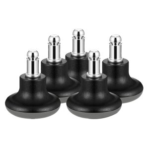 5 Roues de chaise de bureau Pack PU Conception pratique Ours entreprise plus de poids antidérapant protéger plancher fixe roue remplacer les pièces pour les chaises