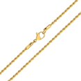 thumbnail image 2 of KISPER 18k Gold Over Stainless Steel 2mm Thin Hip Hop Rope Chain Necklace, 16 inch, 2 of 6