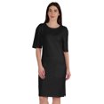 thumbnail image 1 of Inkmeso Robe T-Shirt pour Femmes à Manches au Coude, Coupe Régulière, avec Poches avant, 1 of 8