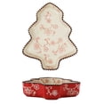 thumbnail image 1 of Ceramic Sakura Pie Pan Heart Shape Christmas Tree Shape Baking Dish for Lasagna, Apple Pie, 1 of 7