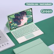 For Samsung Galaxy Tab Keyboard Case For S6 Lite 10.4" S7 11" S8 11" S7 Plus S7 FE S8 Plus 12.4" A8 10.5" A7 10.4" Tablet Cover Light green Touch A7 10.4 inch