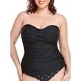 thumbnail image 1 of RELLECIGA Haut de Tankini Bandeau Froncé pour Femmes Maillots de Bain, 1 of 8