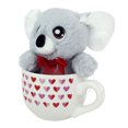thumbnail image 4 of Way To Celebrate Valentine’s Day Plush Toy in Soup Mug, Koala, 4 of 5