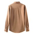 thumbnail image 4 of Lovzfmll Men's Shirt Jacket Button Front Fleece Lined Pocket Detail Solid Color Khaki, L, 4 of 9