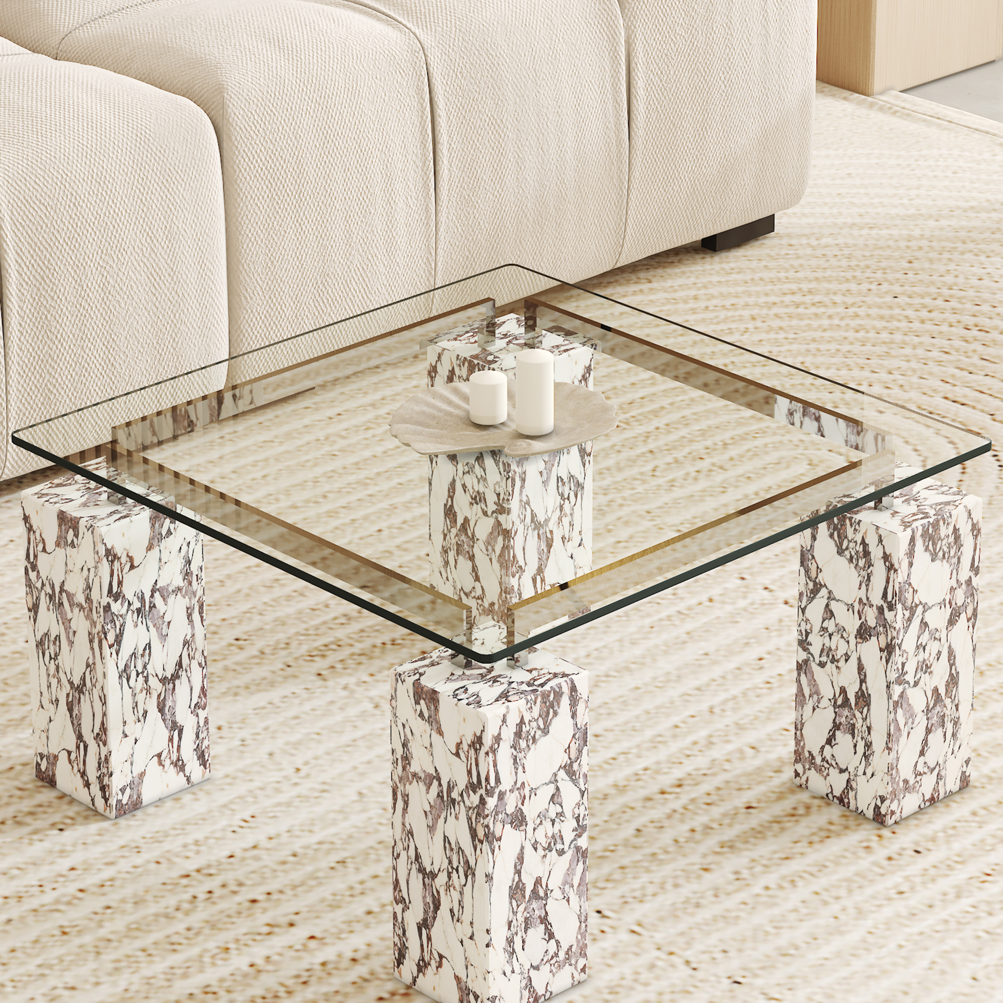 Noble House 24" Square Tempered Glass Tabletop Only,Heat-Resistant Clear for Kitchen Restaurant,Clear