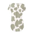 thumbnail image 4 of SMihono Hauts pour Femmes Été Chic Décontracté T-Shirt à Col Rond pour Femmes avec Imprimé Vache Couvrant Haut à Manches Courtes pour Femmes T-Shirt Oversize pour Femmes, 4 of 5
