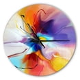 thumbnail image 1 of Designart 'Creative Flower in Multiple Colors ' Farmhouse wall clock, 1 of 4