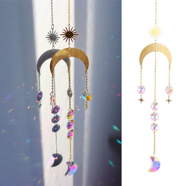 pitrice Crystal Wind Chime Home Hanging Fengshui Outdoor Decor Style 3