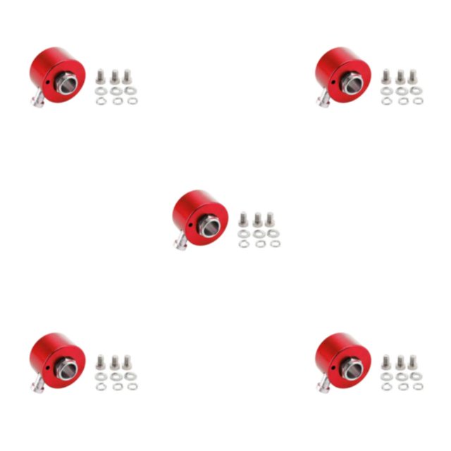 Maytalsory Convenient Push Button Quick Release For Steering Wheel Hub Aluminum Wheels Are Sturdy And Durable red 56*46*35mm 5Set