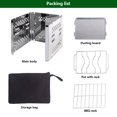 thumbnail image 4 of facefd Stainless Steel Barbecue Grill Portable Folding Washable Reusable Removable Grills Outdoor Backyard Weekend Grilling Tools Straight Grill Net, 4 of 9