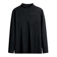 thumbnail image 1 of Timegard Mens Tops Fall Half High Neck Drop Shoulder Thermal Underwear Loungewear Solid Color Long Sleeve Shirts, 1 of 2