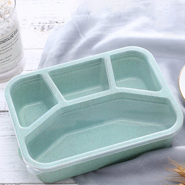 WIFKLSIIPG Wheat Straw Lunch Box Japanese Lunch Box Student Lunch Box Work Portable Microwave Square Snack Fast Food Box