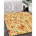 thumbnail image 3 of Ahgly Company Tapis Rond Lavable en Machine Intérieur Transitionnel Orange Néon, 4 Pieds Rond, 3 of 7