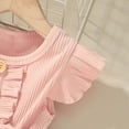 thumbnail image 4 of Toddler Kids Baby Girls Summer Dress Ruffled Sleeveless Stitching Floral Dress, 4 of 9