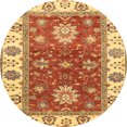 thumbnail image 1 of Ahgly Company Indoor Round Abstract Red Oriental Area Rugs, 5' Round, 1 of 6