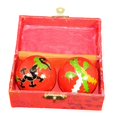 thumbnail image 4 of 2 Pieces Massage Balls with Storage Box Relieve Stiffness Gift Baoding Balls for Dragon Phoenix Red, 4 of 9