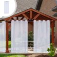 thumbnail image 2 of Dvruxg Rideau Extérieur pour Patio, Rideaux Semi-Transparents Aspect Lin Imperméables Filtrant la Lumière en Voile pour l'Extérieur à Oeillets pour Pergola Balcon Piscine Intérieur, L52 x H84, 2 of 5