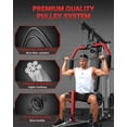 thumbnail image 3 of Home Gym Equipment, Workout Weight Machine with Cable Pulley System, 400LBS Weight Capacity All in One Full Body Exercise Station for Strength Training, Multifunctional Compact Home Gym, 3 of 8