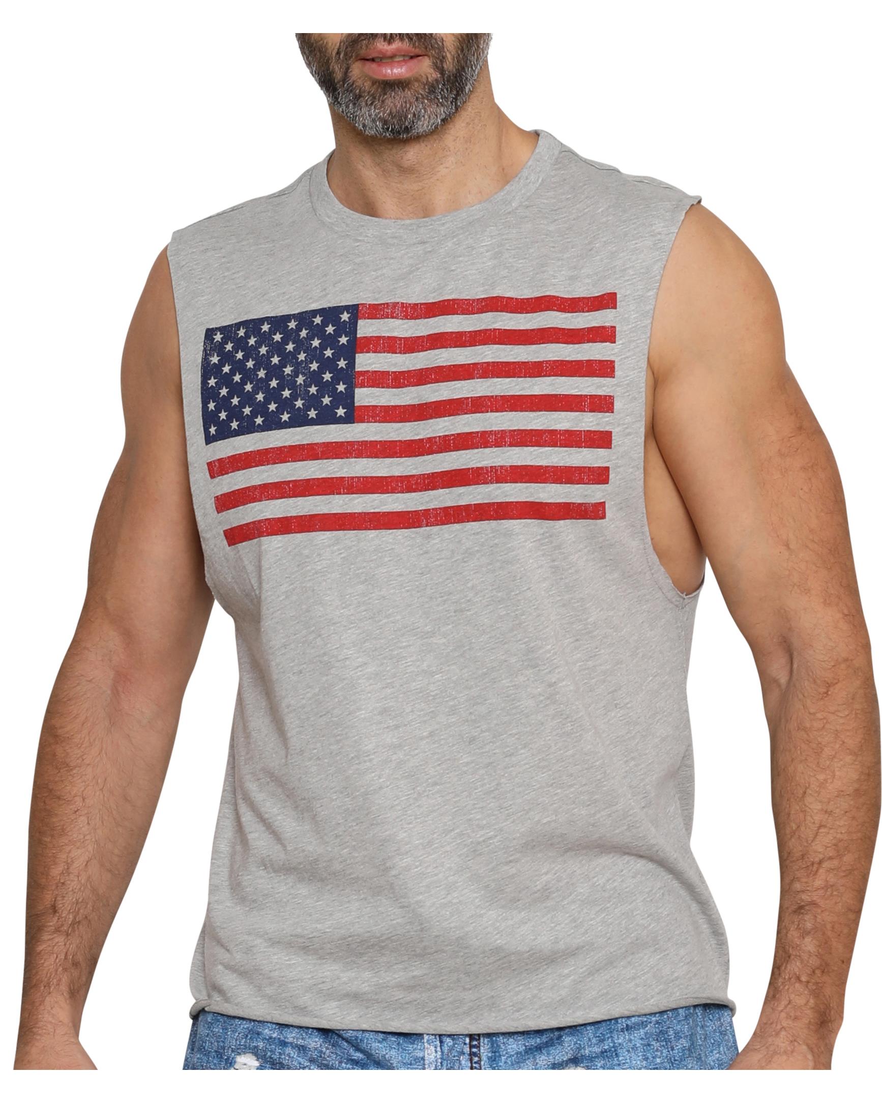 Men's Boxer Shorts and Tank Top USA FlagT-Shirt, Sold Separately