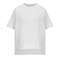 thumbnail image 4 of Plebaso T-shirts Surdimensionnés pour Garçons Filles Manches Courtes Décontractés T-Shirts Unis Enfants Col Rond Hauts Légers, 4 of 5