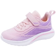 Wxirdiow Childrens Sneakers Toddler Big Kids Shoes Boys Girls Breathable Sneakers Athletic Running Shoes Size for 7-8 Years,Pink
