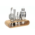 thumbnail image 1 of Ensemble D'ustensiles De Bar Crown Royal 10 Pièces En Acier Inoxydable Avec Support En Bambou, Parfait Pour La Maison, 1 of 4