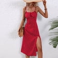 thumbnail image 4 of Aqestyerly Robe Fendue Sans Manches pour Femme, Décontractée, Col Rond, Imprimé, Camisole, Aguichant, Été, Mode, Mode Urbaine, Robe pour Vacances, Plage HWRETIE, 4 of 7