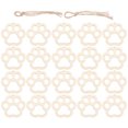 thumbnail image 4 of 20 Wooden Pendants Unfinished Adorable Wood Slices Wooden Ornament with 20 Ropes, 4 of 7