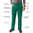 thumbnail image 3 of Adar Addition Scrubs for Men - Slim Leg Cargo Drawstring Scrub Pants - A6106 - Hunter Green - 3X, 3 of 8