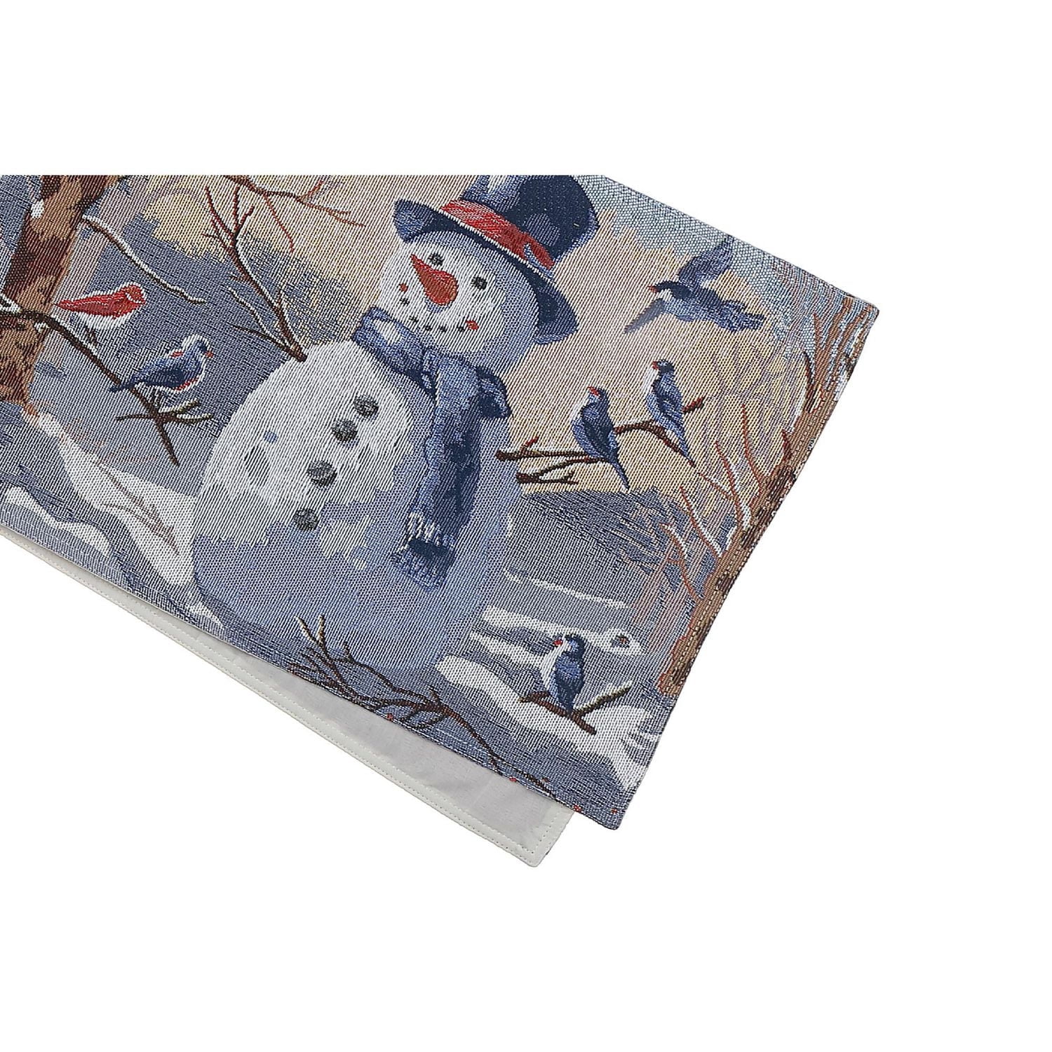 Chemin De Table En Tapisserie Bonhomme De Neige 54"