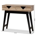 thumbnail image 2 of Baxton Studio Table Console en Bois Finition Brun Clair à 2 Tiroirs, 2 of 11