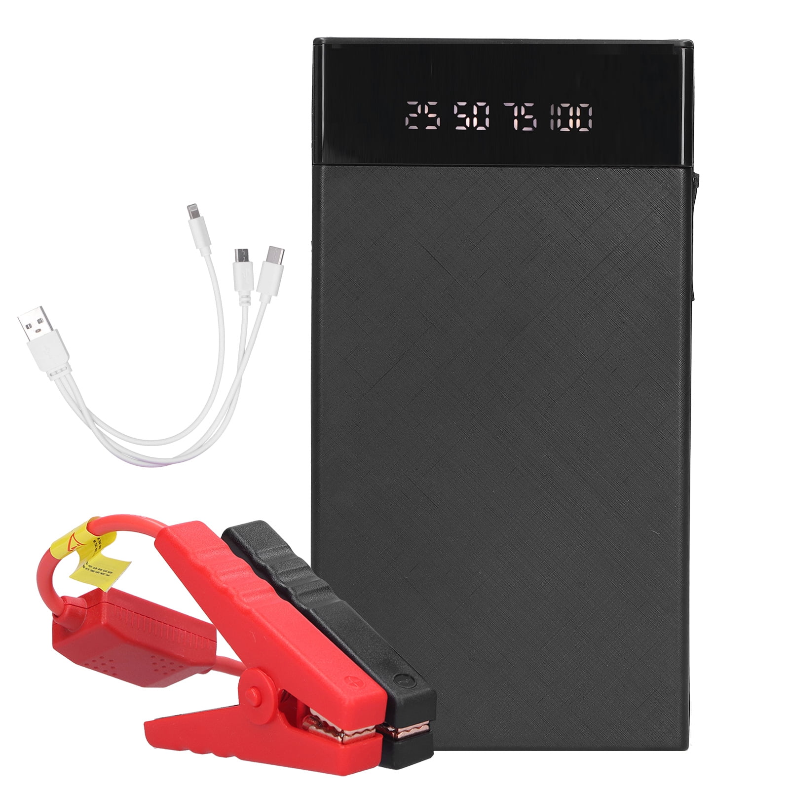 10000mAh Jump Starter Emergency Start Power Supply with Digital Display for 12V Car Motorcycle Mobile Phone Laptop
