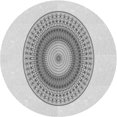 thumbnail image 1 of Ahgly Company Tapis de Zone Rond d'Intérieur Lavable à la Machine, Style Transitionnel, Gris Platine, 3 Pieds Rond, 1 of 7