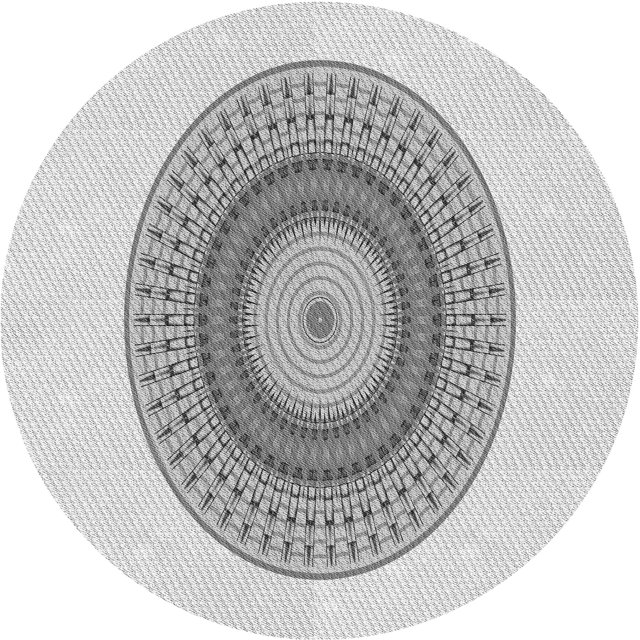 Ahgly Company Tapis de Zone Rond d'Intérieur Lavable à la Machine, Style Transitionnel, Gris Platine, 3 Pieds Rond