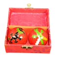 thumbnail image 3 of 2 Pieces Massage Balls with Storage Box Relieve Stiffness Gift Baoding Balls for Dragon Phoenix Red, 3 of 9