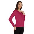 thumbnail image 2 of Inkmeso Solid Button Henley T-shirt For Womens Casual BasicLong SleeveTee T-shirts, 2 of 7