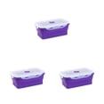 thumbnail image 2 of Ruiboury Silica Gel Compact And Convenient For Easy Storage Making Lightweight Sealed Preservation Box Microwave Lunch Box purple 1200ml 3Set, 2 of 6
