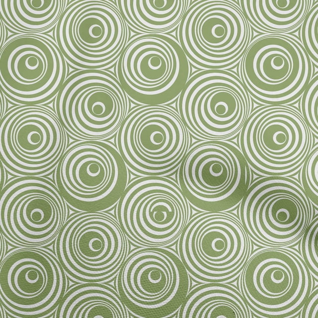oneOone Viscose Jersey Light Green Fabric Geometric Line Art Circle Sewing Craft Projects Fabric Prints By Yard 60 Inch Wide